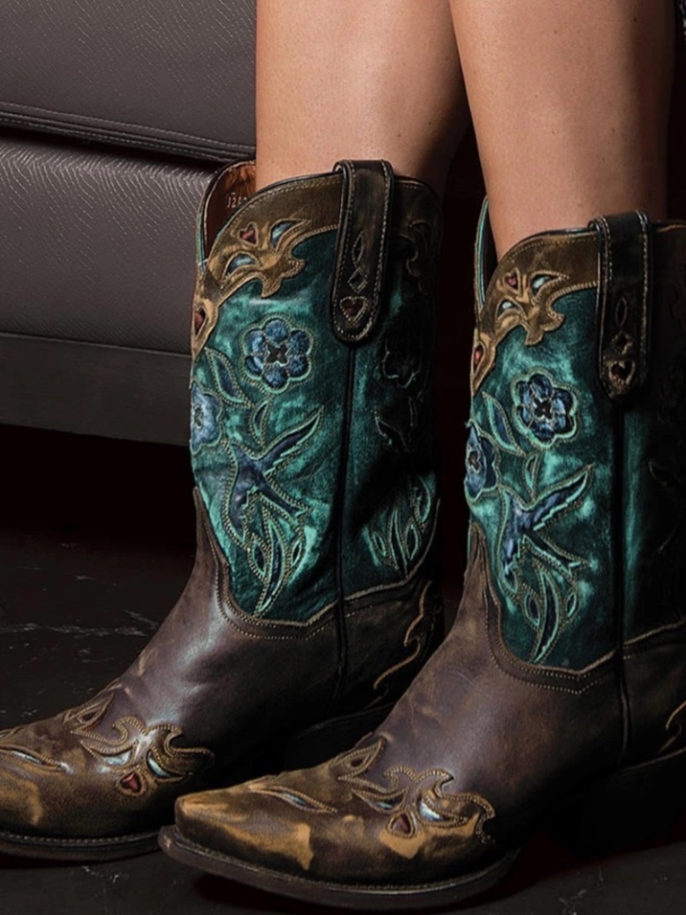 Dan Post Bluebird Cowboy Boots SZ 7